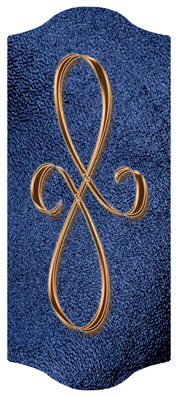 DARAY-C-601-CP-SH-BL Copper Scroll Shimmer Blue